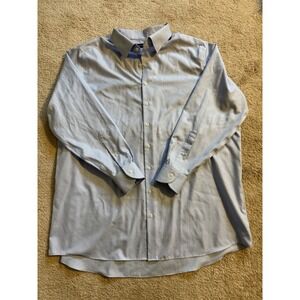 Proper Cloth Dress Shirt Mens Blue‎ And White Size?? Check Measurements
